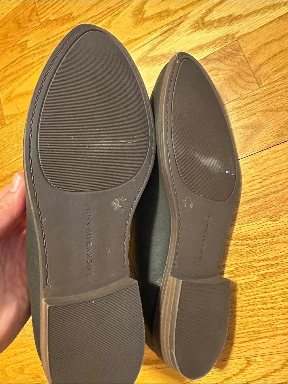 Lucky Brand Black Leather Slip-On Loafers